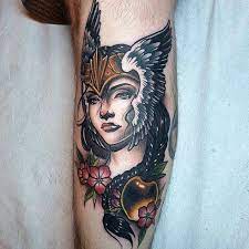Mens Valkyrie Norse Tattoo Design Ideas On Leg Valkyrie Tattoo Norse Tattoo Mythology Tattoos