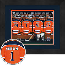 Edmonton oilers locker room gym weightlifting platform there's no doubt hockey players are in great shape. Edmonton Oilers Locker Room Framed Print