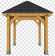 This gazebo is built on a concrete floor, but you can easily frame a wooden floor if necessarily. Gazebo Pergola Porch Hip Roof Timber Framing Transparent Png
