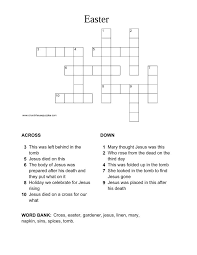 Free printable easter crossword puzzles for adults. Easter Crossword Puzzle Easter Crossword Easter Sunday School Sunday School Kids