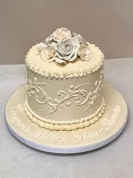 This is the cake i made for my own engagement party. Custom Anniversary Engagement Cakes Millers Bakery