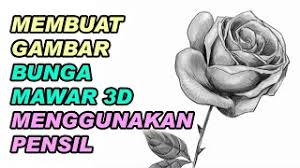 Sketsa gambar bunga mawar harian nusantara. Cara Menggambar Bunga Mawar 3d Menggunakan Pensil Youtube