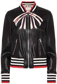 Gucci Leather Bomber Jacket Leather Bomber Jacket Black Leather Bomber Jacket Chic Bomber Jacket