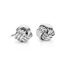 Large Love Knot Earrings In Sterling Silver Sterling Silver Earrings Studs Blue Nile Jewelry Jewelry Knots