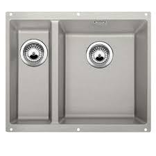 Aquagranitex blanco granfest granula grohe iddis mixline omoikiri. Blanco Subline 340 160 U Pearl Grey Silgranit Sink Kitchen Sinks Taps
