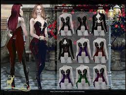 One of my favorite ways to find cc clothes in the sims 4 is to get stuff packs created by fans that are way better than ea made clothes. Dansimsfantasy The Sims4 Gothic Clothing Female Dsf Top Angel