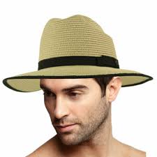 Levis Mens Straw Fedora Color: Natural Size: L/XL