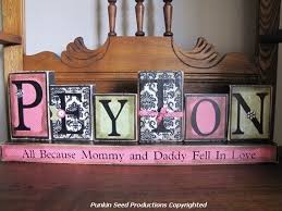 Girl S Personalized And Customized Name Word Blocks Baby Etsy Baby Girl Shower Gifts Baby Shower Gifts Baby Girl Names