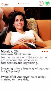 That means, yes, serious relationships involve some sort of commitment—though not necessarily a commitment to exclusivity, not necessarily a you know your relationship is actually getting serious when you stop doing that, explains licensed clinical marriage and family therapist weena cullins. What If The Six Main Characters From Friends Had Tinder Profiles Quora