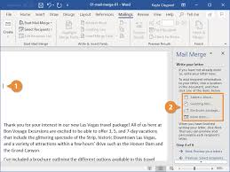 Enter up to 3 wildcards (? Mail Merge In Word Customguide