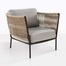 Tessa Rope Chair Angle Grey Outdoor Chairs Relaxing Chair Gray Patio Furniture
