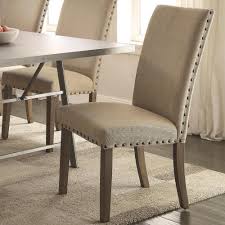 Webber Tan Fabric Parson Dining Chair With Nailhead By Coaster 105572 Set Of 2 Sillas Sillas Tapizadas Sillas Modernas