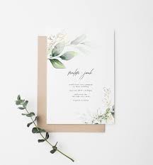 Simple Wedding Invitation Greenery Wedding Invitation Etsy Simple Wedding Invitations Wedding Invitation Prices Minimal Wedding Invitation