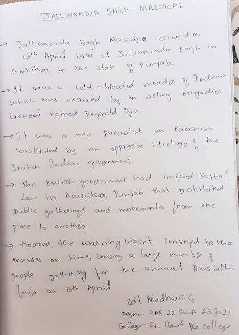 Jallianwala bagh massacre – India NCC