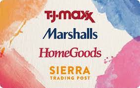 Check spelling or type a new query. Check Tj Maxx Marshalls Homegoods Sierra Giftcash