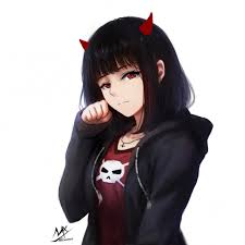 Use images for your mobile phone. Download Devil Cute Anime Girl Art Wallpaper 2248x2248 Ipad Air Ipad Air 2 Ipad 3 Ipad 4 Ipad Mini 2 Ipad Mini 3