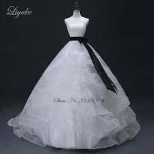 Liyuke Vestido De Noiva Black Sash Princess Ball Gown Wedding Dress With Sleeveless Strapless Bridal D Princess Ball Gowns Bridal Dresses 2017 Bridal Ball Gown