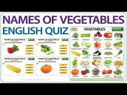 Vegetables English Vocabulary List And Chart With Photos