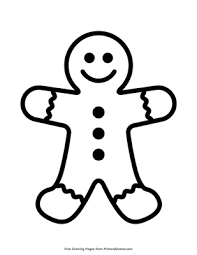 100% free christmas coloring pages. Gingerbread Cookie Coloring Page Free Printable Pdf From Primarygames