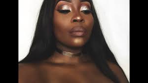 prom glam makeup for dark skin women