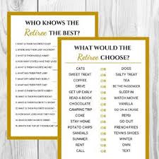 There's nothing like a good (virtual) party. Retirement Party Games 2020 Retirement Party Who Knows The Etsy