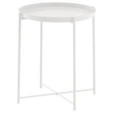 Gladom Tray Table White 17 1 2x20 5 8 Ikea In 2021 Tray Table Ikea Side Table White Side Tables