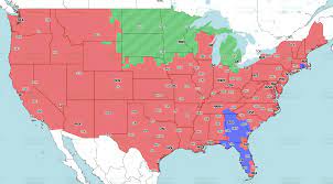 Each conference has 16 teams in the united states. Nfl Week 17 National Tv Maps Which Games Will You Get On Sunday Baltimore Beatdown