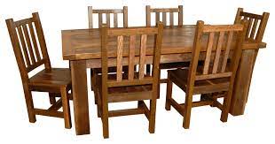 Barnwood/black standard rectangle wood console table with storage. Rustic Barn Wood Dining Table With 6 Chairs Rustic Dining Sets By Furniture Barn Usa Houzz
