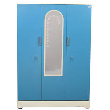 Cabinet locks can be unlocked by rfid, keypad, pin code, touch keypad. Bedroom Wardrobe Steel Vajra 3 Door Green Color With Dressing Mirror