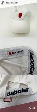 Babolat Microfiber Tennis Cap White Red Like New Tennis Cap Microfiber Like New