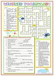 Weather Vocabulary Worksheet Free Esl Printable Worksheets Made By Teachers Weather Vocabulary Weather Worksheets Vocabulary Worksheets