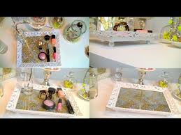 Provides an elegant shine and glittery shimmer without any mess. Diy Vanity Perfume Tray Chevron Glitter Home Decor Youtube