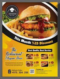 Restaurant Flyer Template Psd Restaurant Flyer Food Design Food Graphic Design