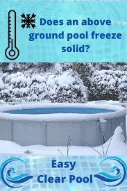 After threading the cable through the loops on the cover, tighten it with the winch provided to ensure the wind does not tear it or blow it off. Can An Above Ground Pool Freeze Solid In Ground Pools Winter Pool Covers Pool