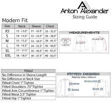 Anton Alexander Mens Dress Shirt Sizing