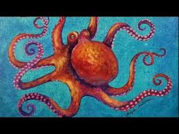 Octopus Acrylic Painting Live Instruction Youtube Octopus Painting Octopus Art Painting Tutorial