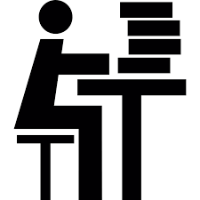 Download Student In Front Of A Stack Of Books Vector Svg Icon 3 Svg Repo