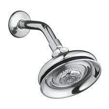 Kohler Fairfax 5 1 2 In 3 Spray Multifunction Raincan Showerhead In Polished Chrome Shower Heads Polished Chrome Chrome