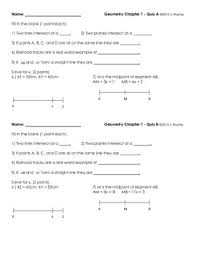 A scale model of a boat is 9 in. Geometry Chapter 1 Worksheets Teaching Resources Tpt