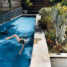 Between pool and spa is a 6'x8′ equipment area, wrapped in wood. Beautiful Modern Lap Pools Photos And Inspiration Apartment Therapy