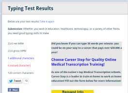 Free online typing tests for transcription practice thebalancecareers.com most companies with transcription jobs screen candidates with an application process. 78 Best Free Online Typing Speed Test Websites