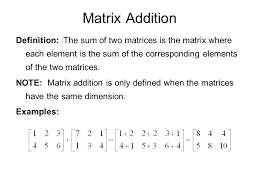 Matrix Definition An Array Of Numbers In M Rows And N Colums Is Called An Mxn Matrix A Square Matrix Of Order N Is An Nxn Matrix Ppt Video Online Download