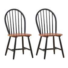 Two matching chairs are included in this set. Set Of 2 Windsor Dining Chair Wood Black Cherry Boraam Target