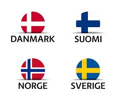 Check spelling or type a new query. Denmark Finland Norway And Sweden Set Of Four Danish Finnish Norwegian And Swedish Stickers Simple Icons With Flags Isolated On A White Background 2400739 Vector Art At Vecteezy