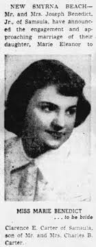 Marie Eleanor Benedict Carter (1934-1969)