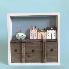 Shabby Daisies Auf Instagram Time To Get The Caravan Out Lorainespick Diorama Shabbydaisies Handmade Driftwood Crafts Small Wooden House Driftwood Art