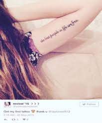 She had me at the hip tattoo. 10 Beautiful Taylor Swift Tattoos And Their Meanings Photos