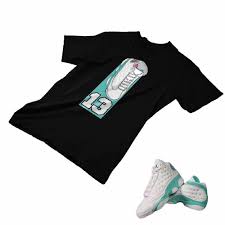 Jordan 13 Aurora Green Matching Custom Designed T Shirt Jd 13 17 2 In 2020 Nike Brand Jordan 13 Shirts