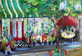 Original Painting Paris French Flower Shop 24 X 36 Art By Etsy Art Painting Original Paintings