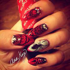 In This Moment Nail Art Black Widow Lace Chandelier Design Freehand Asiakaybeauty Asianailsandhair Lace Nails Nail Art Galleries Holiday Nail Art